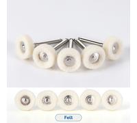 Roue De Brosse De Polissage Dentaire,2.35mm,Pour Pièce À Main À Contre-Angle,Poils De Chèvre,Feutre De Coton,Brosses De Prophylact,10 Pièces - Type 10pcs Felt
