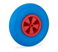 Roue de brouette 33 cm 1,4 kg roue de brouette increvable bleu et rouge bleu