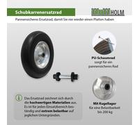 Roue De Brouette 4.80/4.00-8 Roue De Remplacement Pannensicher Inclus Axe PU