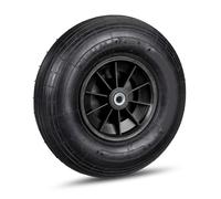 Relaxdays 2xRoue noire de brouette 4.00-6 noir
