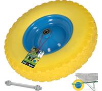 Roue de brouette KOTARBAU® 4.80/4.00-8 PneuPolyuréthanerenforcé 200 kg Roue complète avec axe Ø 390mm
