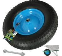 Roue de brouette KOTARBAU 4.80/4.00-8 renforcée 6PR pneu Ø 390mm Roue complète avec essieu