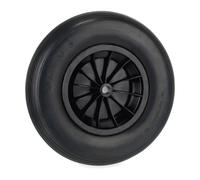 Relaxdays Roue de brouette 4.80/4.00-8, Pneu en Caoutchouc PU, Jante Plastique, Charge Max. 100 kg, increvable, Noire