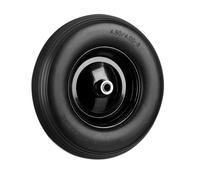 Roue de brouette Relaxdays 4.80/4.00-8, pneu plein, jante acier, roue de secours anti-crevaison, charge max 100 kg, noir