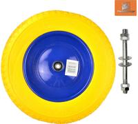 Roue de brouette sans chambre à air Polyuréthane avec essieu increvable 3.50-8