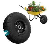 Roue de brouette Sillar 280x82 mm axe 16 mm charge 90 kg pour chariot jardin