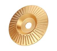 Roue de broyage du bois de 100 mm, disque de sablage en acier au carbone de 16 mm pour broyeur d'angle, outil abrasif robuste et de polissage (1 pièce (doré)
