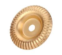Roue de broyage du bois de 100 mm, disque de sablage en acier carbone de 16 mm pour broyeur d'angle, outil abrasif de polissage et de sculpture (1 pièce (Arc) Gold)