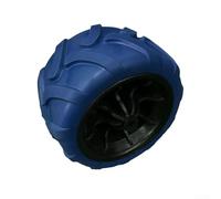 Roue de camping solide en polyuréthane pliable 7 x 4 pouces - Accessoires de chariot de plage - Roue de rechange résistante aux intempéries - Grande capacité de charge - Compatible avec la plupart des