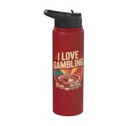 Roue de casino I Love Gambling Roulette Stainless Steel Insulated Water Bottle