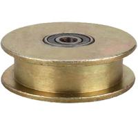 Roue de chenille, roue à rouleaux roulement robuste, poulie rainure type H, roulette rigide en acier, 1 pièce(100mm/4in)