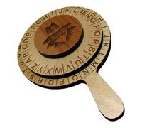 Roue de chiffrement - Code secret de table, anneau de décryptage rotatif avec rotation lisse, fonction de défi de pensée logique, idéal pour les jeux de détective