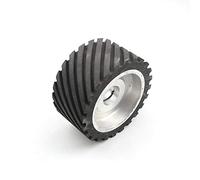 Roue de contact en caoutchouc dentelée 150 x 75 mm - Ensemble de remplacement de ponçage for ponceuse à bande à équilibre dynamique(B 15mm installed)