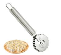 Roue de coupe de pâte, outil de coupe de pâte | Roue à boulettes en acier inoxydable | Outils de cuisson non corrosifs et délicats avec bord rainuré pour raviolis et boulettes