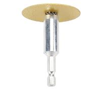 Roue de coupe en diamant à 9 pièces, disque d'outil rotatif à tige hexagonale 1/4 pour tuyau en PVC, lame en acier en carbone ultra mince de 6 cm (6cm n'est pas)
