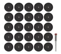 Roue de coupe en résine 32 mm pour outil rotatif Disque de coupe renforcé en fibre de verre Kit de disques de coupe pour meulage (100 roues de coupe + 1 mandrin de 36 mm)