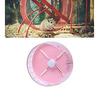 Roue de Course d'exercice de Roue de Hamster Silencieuse, Jouets de Cage de Hamster pour Petits Animaux de Compagnie, Conception Antidérapante, Matériau Acrylique de qualité (Rose)