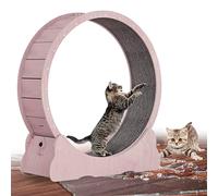 Roue de course pour chat - Exerciseur d'intérieur pour contrôler le poids et réduire l'ennui, frein de sécurité et faible bruit, idéal pour les chats et les petits chiens, design durable pour animaux