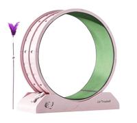 Roue de Course pour Chats, Roue d'exercice de Chat - Tapis Roulant de Perte de Poids pour Chaton,Grands Chats exercez Une Roue de Course avec Teaser, Tapis Roulant de Chaton pour l'intérieur