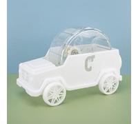 Roue de course pour hamster, roue de course en forme de voiture, roue d'exercice en plastique pour hamster (blanc, S)
