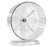 Roue de Course Transparente et silencieuse pour Hamster de 24 cm avec Support réglable, Jouet d'exercice Super Silencieux pour Animaux Compagnie avec Surface antidérapante pour Hamsters