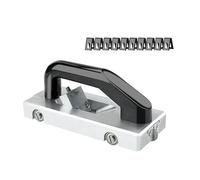 Roue de découpe de rainure de sol en PVC, couteau à rainurer manuel en forme de U avec profondeur de coupe réglable et 10 lames en acier inoxydable