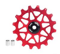 Roue de dérailleur arrière de vélo 10T16T avec poulie de guidage et double bagues en alliage d'aluminium compatible avec les systèmes multi-vitesses (16T rouge)