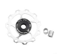 Roue de dérailleur arrière de vélo avec roulement en acier scellé 1113T poulie en céramique pour un fonctionnement fluide (11T argenté)