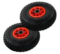 Roue de diable - vidaXL - 3.00-4 - Caoutchouc - Lot de 2 - Dimensions 260 x 85 mm