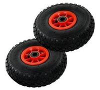 Roue de diable - vidaXL - 3.00-4 - Caoutchouc - Lot de 2 - Dimensions 260 x 85 mm