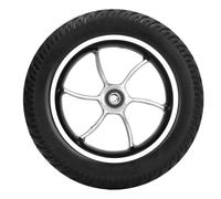 Roue de fauteuil roulant 10 pouces en PU, remplacement de pneu de roulette de déambulateur à faible bruit pour chariot à roulettes, moyeu robuste en alliage d'aluminium, matériau