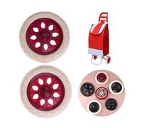 Roue De Fauteuil Roulant 2 pièces résistant à l'usure anti-dérapant panier pneus roues remplacement Flexible fauteuil roulant roulette voyage chariot roulette(Color-01)