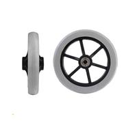 Roue De Fauteuil Roulant Roues de caddie en caoutchouc Durable, 6/7/8 pouces, antidérapantes, pneus solides, remplacement de roue, roulette avant for fauteuil roulant(6inch-Grey)