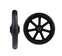 Roue De Fauteuil Roulant Roues de caddie en caoutchouc Durable, 6/7/8 pouces, antidérapantes, pneus solides, remplacement de roue, roulette avant for fauteuil roulant(8inch-Black)