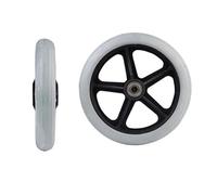 Roue De Fauteuil Roulant Roues en caoutchouc de 6/7/8 pouces, lisses, flexibles et robustes, roulette avant solide for chariot de courses, remplacement de fauteuil roulant(Grey,8inch)