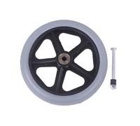 Roue De Fauteuil Roulant Roues en caoutchouc détachables for fauteuil roulant robuste, roulettes avant, chariot de courses, remplacement de 7 pouces(Grey)