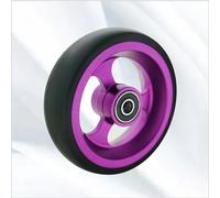 Roue de Fauteuil Roulant, roulettes Avant manuelles de 4/5 Pouces, Roue de Remplacement antidérapante en PU, Pneu Solide pour Fauteuil Roulant, Violet (Couleur:Violet, Taille:100 mm/4 Pouces)