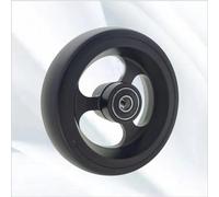 Roue de Fauteuil Roulant, roulettes Avant manuelles de 4/5 Pouces, Roue de Remplacement antidérapante en PU, Pneu Solide pour Fauteuil Roulant, Violet (Couleur:Noir, Taille:120 mm/5 Pouces)