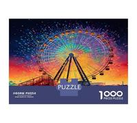 Roue de Ferris Aurora Jigsaw Puzzles 1000 Pièces pour Adultes, 1000 Pièces Carnaval étoilé Grands Cadeaux Défi Amateurs De Puzzle De Jouets 70x50cm/1000pcs