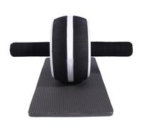 Roue de Fitness Silencieuse Grand Format pour Abdominaux à Domicile | Tpr Pp Acier Inoxydable et Mousse, Portable, Noir, Aide à Brûler des Calories Muscler