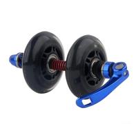 Roue de fourche avant à dégagement rapide pour VTT avec roue en polyuréthane et pièces en alliage d'aluminium pour une installation sûre (bleu)