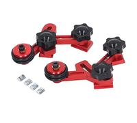 Roue de guidage d'alimentation de scie de table de presse à rouleaux à roulement, kit de presse gauche droite en alliage d'aluminium haute résistance avec 4 blocs coulissants,