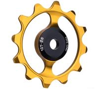 Roue de guidage de dérailleur arrière étroite 12T compatible avec les dérailleurs arrière de VTT et de vélo de route pour un changement de vitesse stable (doré)