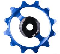Roue de guidage de dérailleur arrière étroite 12T compatible avec les dérailleurs arrière de VTT et de vélo de route pour un changement de vitesse stable (bleu)