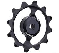 Roue de guidage étroite et large en métal à 12 dents pour dérailleur arrière de vélo de montagne et de route, poulie usinée CNC, rouge (noir)