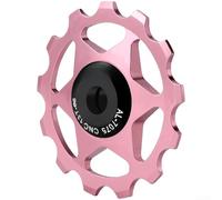 Roue de guidage orientée performance 11T 13T avec matériau en alliage d'aluminium et roulements métalliques à faible friction pour cyclistes (rose 13T)