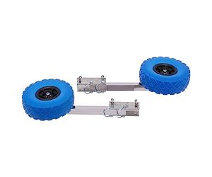 Roue de Halage Bateau, Chariot Mise à l'Eau Pneumatique en Acier Inoxydable, Roue Transom Charge Lourde 150kg avec Pneu Mousse 25cm, Accessoire Universel pour Bateau Gonflable Annexe Plage Sable