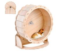 Roue De Hamster 26cm Roue Hamster, Roue De Course pour Hamster Roues d'exercice en Bois Silencieuse Roue d'exercice pour Hamster Roue Silencieuse pour Gerbilles Chinchilla Et Autres Petits Animaux