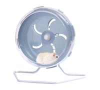 Roue de hamster, roue silencieuse, transparente, en plastique, pour Totoro Mouse, écureuil, chinchilla, petit animal de compagnie (bleu)