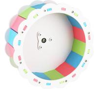 Roue de hamster silencieuse en forme de tournesol PVC montage à vis animal de compagnie pour le sport trois couleurs, bleu ciel et rose sakura vert pomme 13 cm/5,1in